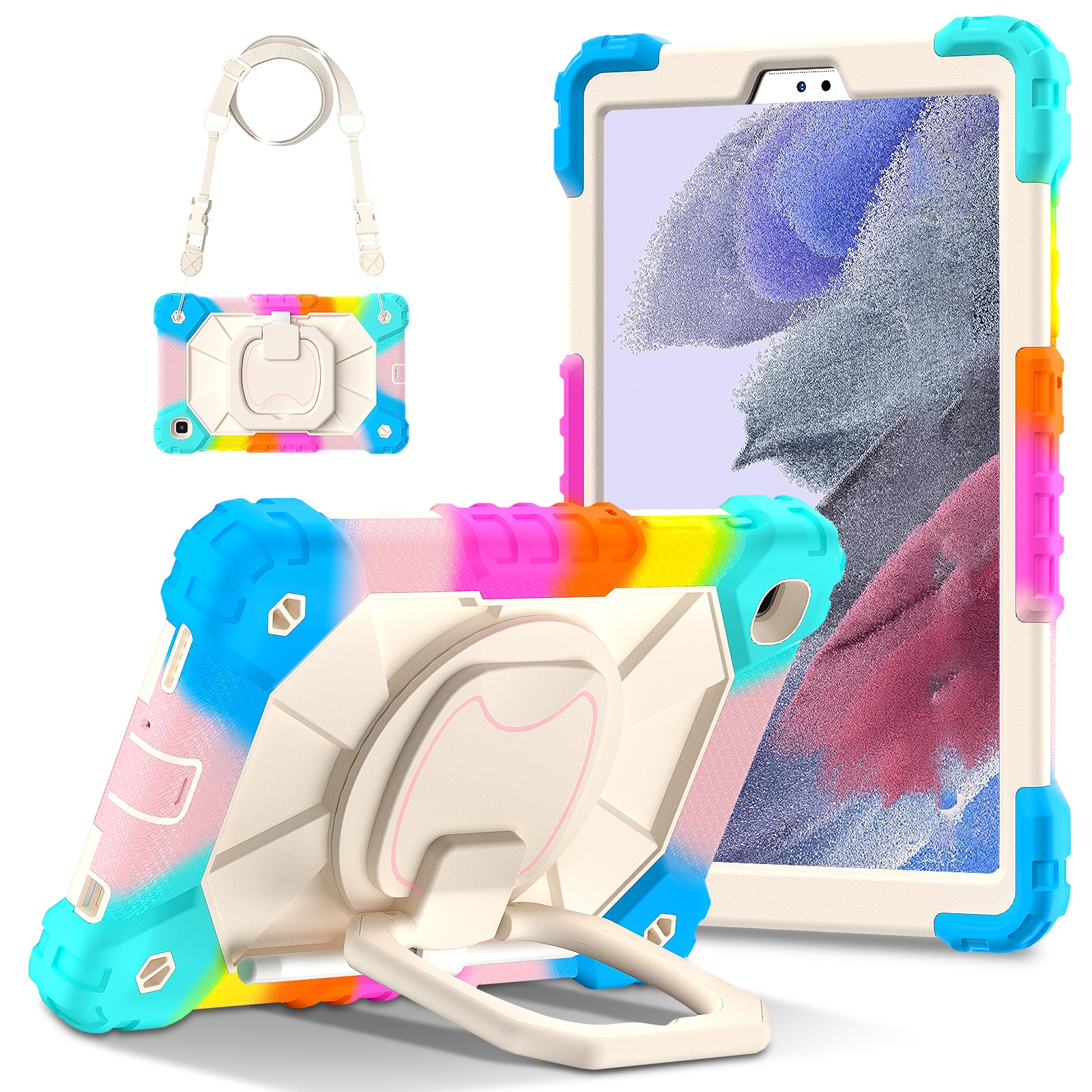 C3 Rugged Case for Samsung Galaxy Tab A7 Lite 8.7-inch T220 / T225 Kickstand Cover with Shoulder Strap C3 Rugged Case for Samsung Galaxy Tab A7 Lite 8.7-inch T220 / T225 Kickstand Cover with Shoulder Strap